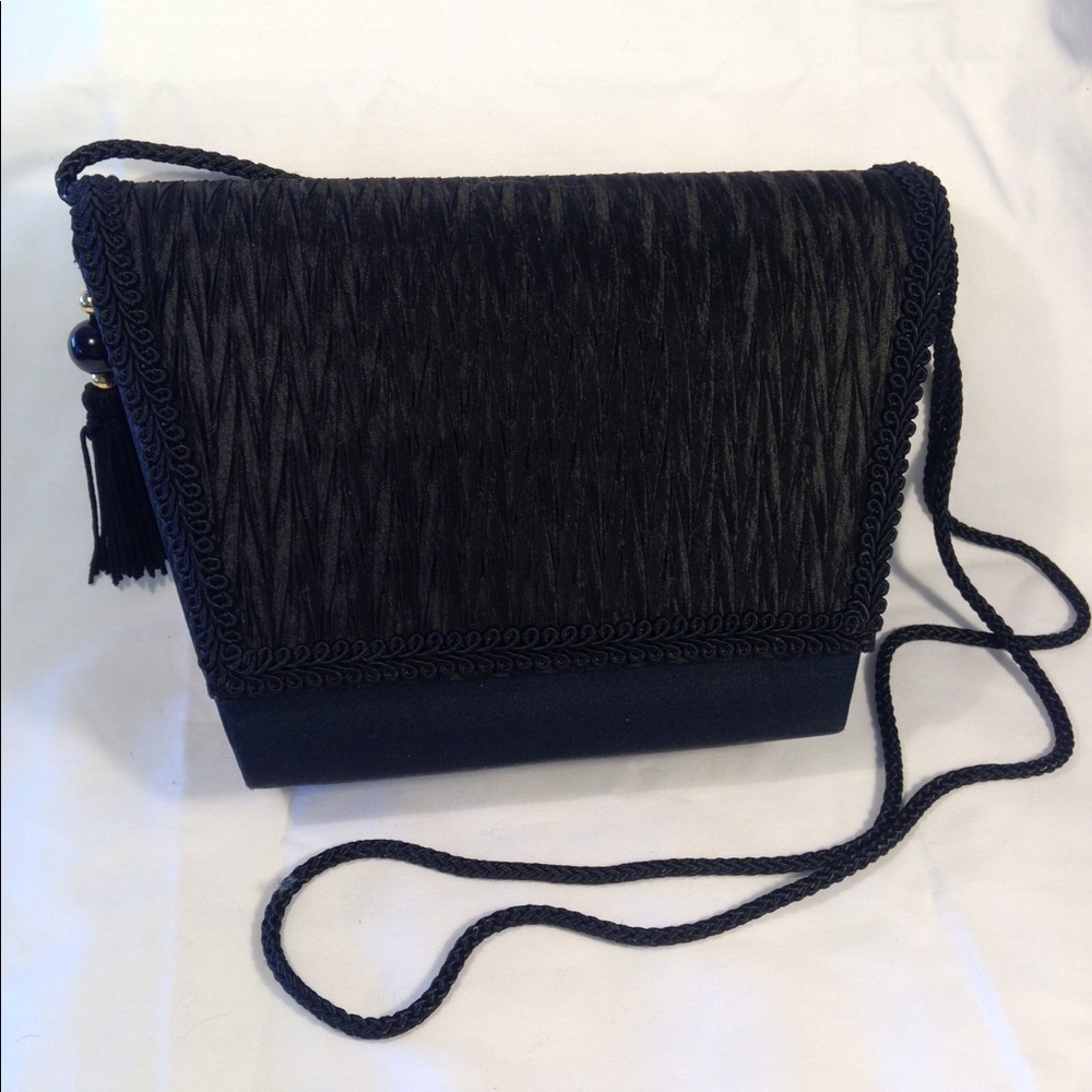 Black Evening Bag with Tassel